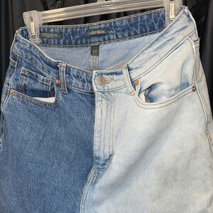 wild fable Two-Tone Blue Straight Jeans